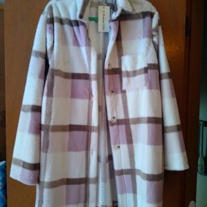 Fuzzy campfire shirt-jacket